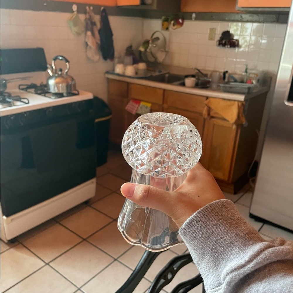 Elegant Clear Glass Candle Holder